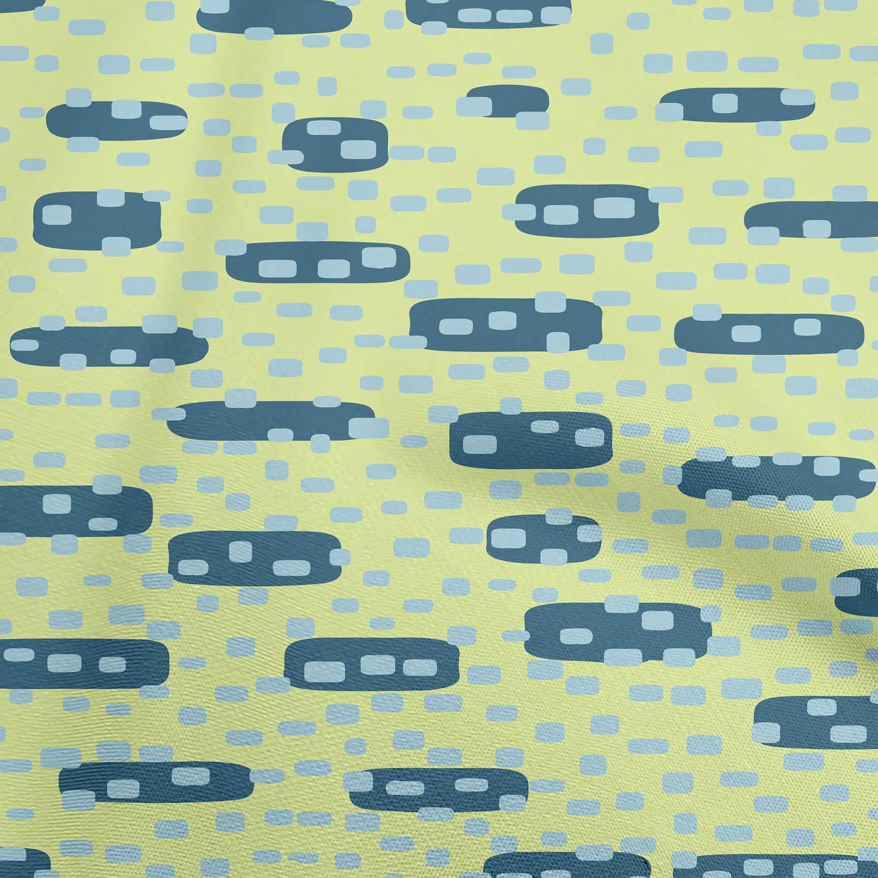 oneOone Cotton Jersey Lime Fabric Geometric Rounded Rectangle Sewing Craft Projects Fabric Prints By Yard 58 Inch Wide