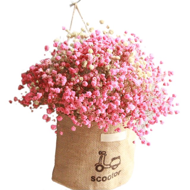 Coofit Artificial Flower Decorative Hanging Plant Wall Hanging Ornament with Sack