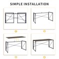 thumbnail image 4 of Homycasa 47 inch Home Office Desk Computer Writing Study Table Black, 4 of 6