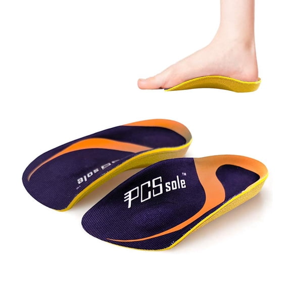 PCSsole 3/4 Length Comfort Orthotic Shoe Inserts for Flat Feet ,Plantar Fasciitis, Heel Spur ,Heel Pain ,Mild Arch Support Memory Foam Insoles for Men and Women