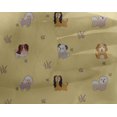 thumbnail image 3 of oneOone Georgette Viscose Fabric Grass & Puppies Dog Decor Fabric Printed BTY 42 Inch Wide, 3 of 4