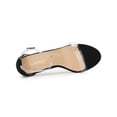 thumbnail image 4 of BLISSFUL STEP Women's Clear Ankle Strap Stiletto Heel Sandals Black 6, 4 of 7