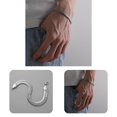 thumbnail image 1 of Bracelet Homme Couleur Unie Simple Clip Homard en Acier Inoxydable Surface Lisse Forme Écailles de Serpent Cool Anti-Rouille Bracelet Homme Usage Quotidien Bijoux, 1 of 8