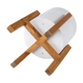 thumbnail image 3 of Mainstays Metal White Round Planters with Wood Stand 17.3"H, 3 of 9