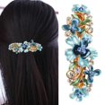 thumbnail image 1 of Women Rhinestone Hair Clip Flower Decor Butterfly Hair Barrette French Barrette, 1 of 10