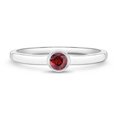 thumbnail image 1 of 925 Sterling Silver Simulated Garnet Birthstone CZ Ring For Little Girls Size 4, 1 of 4