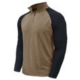 thumbnail image 2 of Yuyuzo Men Gym Tops Tees Workout Shirts 1/3 Zipper Neck Long Sleeve Solid Color Patchwork Pullover Golf Blouse, 2 of 7