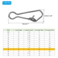 thumbnail image 2 of Unique Bargains 57Lbs Stainless Steel Fishing Snaps Swivels Clips Quick Change Black 150 Pack, 2 of 6