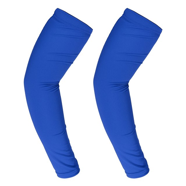 Unique Bargains 1 Pair Reduce Joint Pain Arm Elbow Compression Sleeve L Size Blue