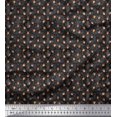 thumbnail image 1 of Soimoi Black Poly Georgette Fabric Oaknut Fruits Fabric Prints By Yard 42 Inch Wide, 1 of 3