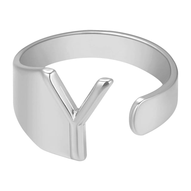 EGNMCR Rings Fashion Couple Ring Twenty Six English Letter Open Ring Couple Jewelry Letter ring