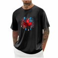 thumbnail image 1 of Pisexur T-shirts pour Hommes, Imprimé Col Rond Mode Décontractée Manches Courtes Blouses Noires, Chemises de Golf Hommes & Hommes, 1 of 6