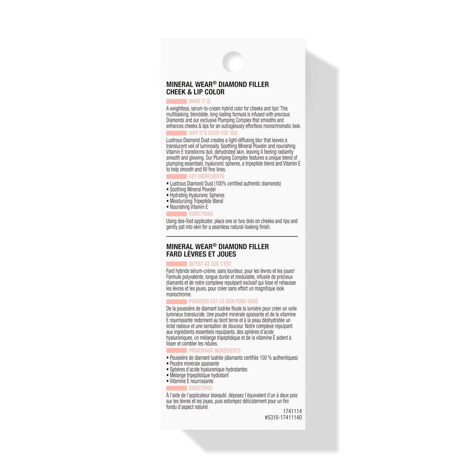 Mineral Wear® Diamond Filler Colorant pour Joues et Lèvres - Rose Éclatant