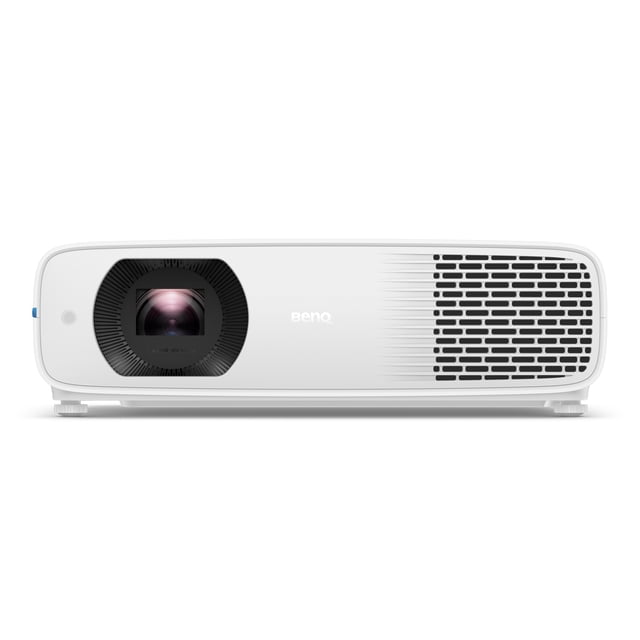 BenQ LH750 LED Full HD Conference Room Projector front view with white casing, black lens on left, and ventilation grille on right, featuring SmartEco Mode for up to 60% power savings and 98% Rec.709 colour coverage for vibrant visuals in professional environments.