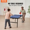 thumbnail image 2 of VEVOR Mid-Size Ping Pong Table Foldable Table Tennis Game Table Indoor with Net, 2 of 9