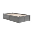 thumbnail image 3 of Lit Plateforme en Bois Concord Très Grand avec Pied de Lit et 2 Tiroirs de Rangement, Gris, 3 of 14