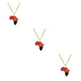 thumbnail image 1 of Maytalsory Collier Léger et Confortable avec Pendentif Africa Map Angola 3Set, 1 of 6