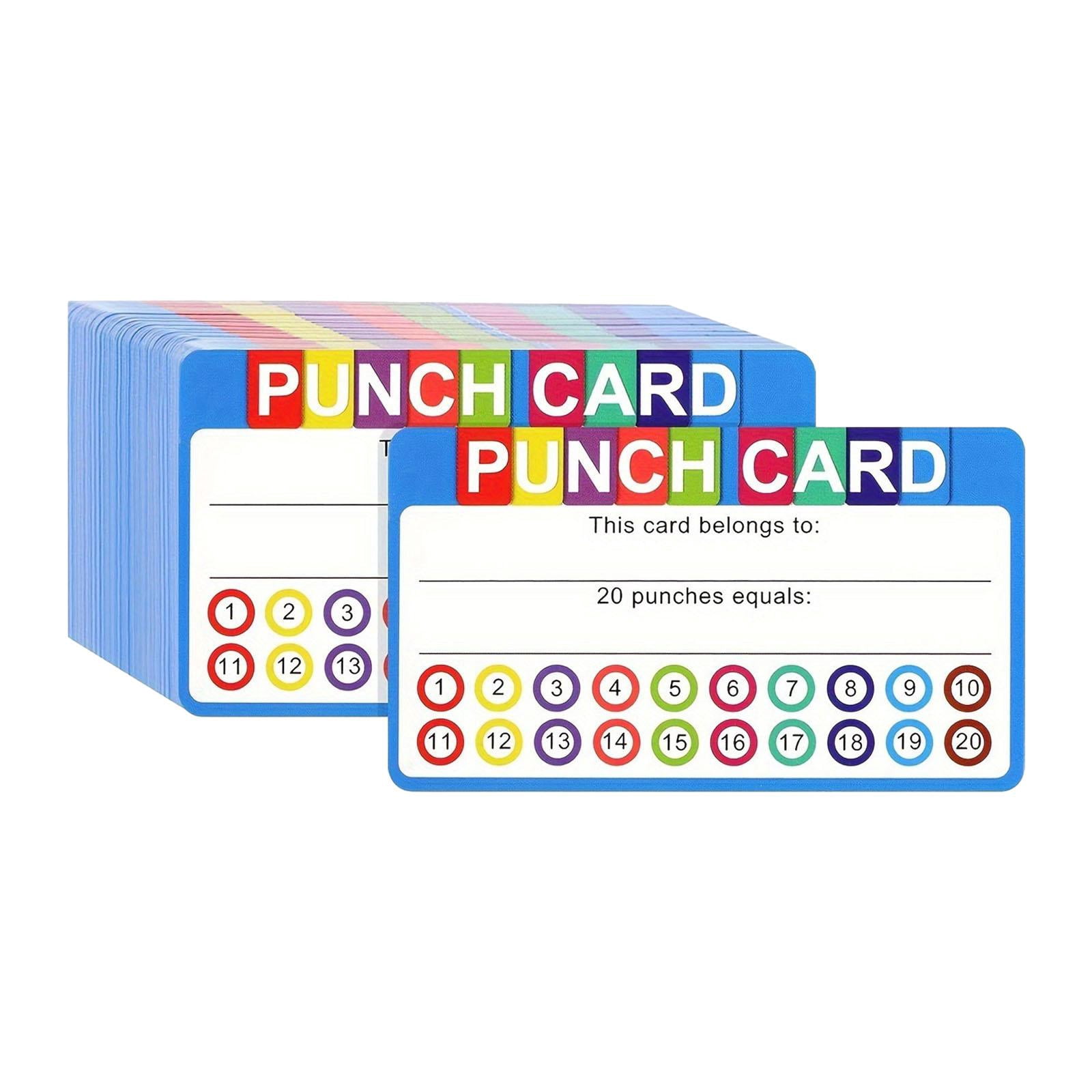 TISHITA Cartes de Récompense Punch Carte de Motivation Multifonction pour École Maison 45D