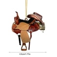 thumbnail image 2 of Western Cowboy Saddle Acrylic Pendant Charm For Horse Lovers, 2 of 2