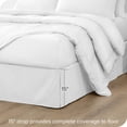 thumbnail image 2 of Bare Home Jupe de Lit Double Brossage - Premium 1800 Collection - Retombée de 15 Pouces - California Très Grand, Blanc, 2 of 4