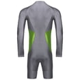 thumbnail image 4 of iefiel Men's Rash Guard Long Sleeve Swimsuit Stretchy Front Zipper One Piece Bathing Suit Surfing Grey S, 4 of 5