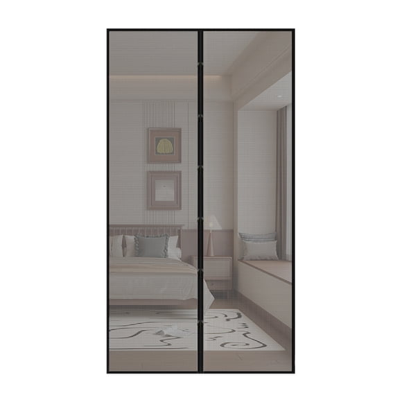 Magnetic Screen Door with Self-Sealing Magnets for Patio Entryway and Bedroom