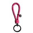 thumbnail image 2 of Leather Braided Woven Rope Keychain Lovely DIY Bag Hanging Pendant Exquisite Key Chain Car Keyring Holder Metal Jewelry for Men Rose Red, 2 of 9