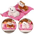 thumbnail image 5 of Jinsinto 1Pcs Super Cute Mini Simulation Sounding Sitting Kittens Cats Plush Toys Doll, 5 of 5