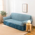 thumbnail image 4 of 2024 1 Piece Sofa Slipcover with Pleated Ruffled Skirt Washable High Stretch Durable Furniture Protector 3 Seater Pine Green, 4 of 13