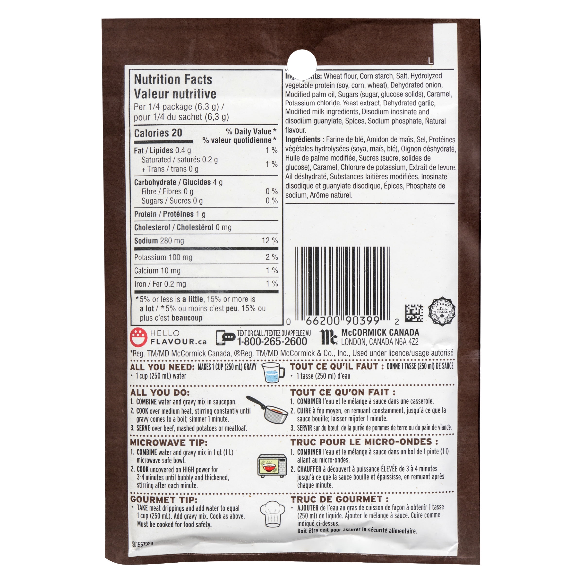 Club House, Gravies/Sauces, Brown Brune 25% less salt than our original gravy mix