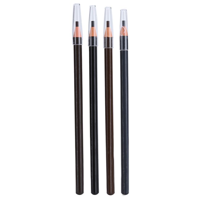 Crayon à Sourcils 4 Pcs, Stylo à Sourcils Imperméable, Stylo à Sourcils Nature Imperméable Longue Tenue Outils Cosmétiques Fournitures, Ensemble de Crayons Eyeliner pour Sourcils