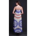 thumbnail image 3 of Bimba Robe Longue Maxi Bohème à Bretelles Sans Manches Imprimée Teinture sur Nœuds pour Femme - Petit, 3 of 6