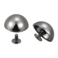 thumbnail image 1 of Unique Bargains Rivets à Vis 20x9mm Tête Ronde Creuse en Cuir Noir Lot de 8, 1 of 5