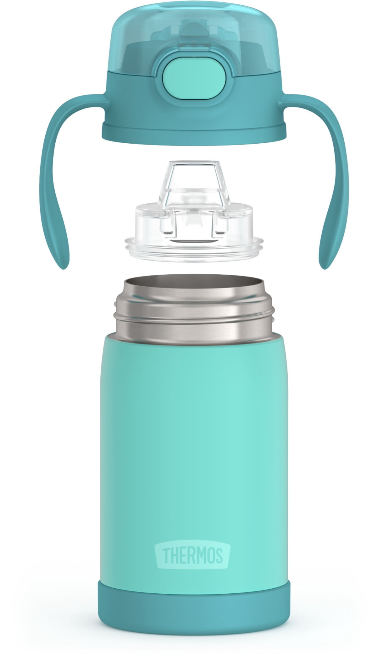 Thermos Baby Vacuum Insulated Stainless Steel 10 oz Straw Bottle, Green