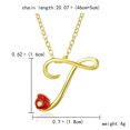 thumbnail image 2 of Jusqu'à 65% de Réduction sur les Colliers SMihono pour Femmes, Collier Lettre Rose avec Strass, Pendentif Rétro en Anglais, 2 of 2