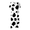 thumbnail image 4 of Cameland Robe d'Été pour Femme Décontractée à Col en V avec Boutons, Manches Courtes, Imprimée, Coupe Évasée, avec Poche, 4 of 5