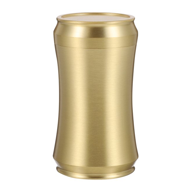 1 Pce Boîte à Thé Scellée Simple en Cuivre Pot de Rangement Portable pour Feuilles de Thé Doré