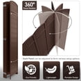 thumbnail image 4 of Sorbus 6 Panel Room Divider Tall Privacy Partition Screen Extra Wide Double Hinged Mesh Hand-Woven Folding Wall Divider - 6ft, 4 of 6