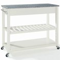 thumbnail image 4 of Crosley Furniture 2-Drawers Granite Top Kitchen Cart in White/Gray, 4 of 9