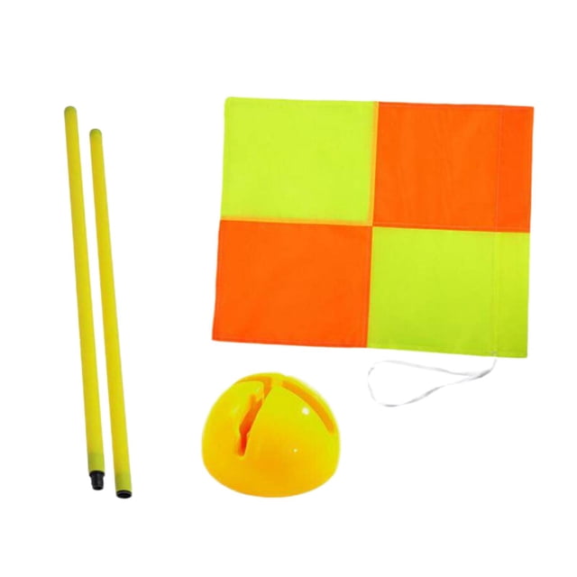 S SERENABLE Soccer Corner Flag Portable Replacement with Base Football Field Corner Flag 1m pole yellow base