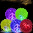 thumbnail image 1 of CHOK PVC Pet Dog Puppy LED Ball Light Up Flashing Play Toy Chasing Bounce Spiky Ball, 1 of 6