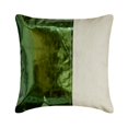 thumbnail image 1 of The HomeCentric Housses de Coussin Décoratives Vertes, Lot de 2, 18"x18 Pouces (45x45 cm), Coussins Décoratifs Patchwork en Faux Cuir et Lin pour Sofa, Motif Uni Style Moderne Pâques - Meilleure Moitié Vert, 1 of 3