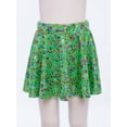 thumbnail image 2 of Lejafay Girls Flared Pleated A-Line Skirts Shiny Metallic Dance Performance Costume Cheerleading Uniform Green XS, 2 of 7