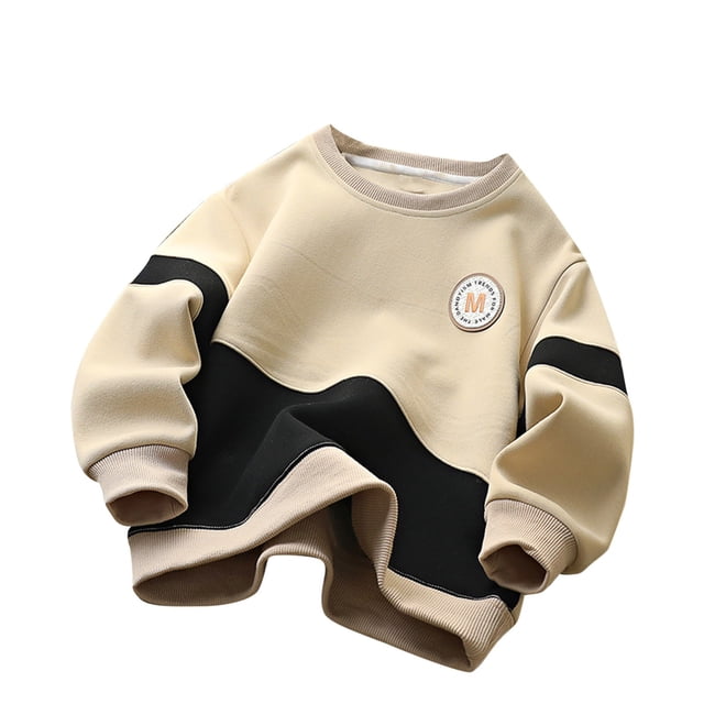 RXIRUCGD Chandail à Col Rond Imprimé pour Filles, Chandail à Capuchon pour Enfants, Haut Sans Capuche, Haut Brodé de Fleurs, Kaki, Taille : 9 Ans