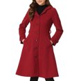 thumbnail image 1 of INSPIRE CHIC Manteau à Capuche Ceinturé à Simple Boutonnage pour Femmes Manteau d'Hiver avec Poches Rouge TG, 1 of 6