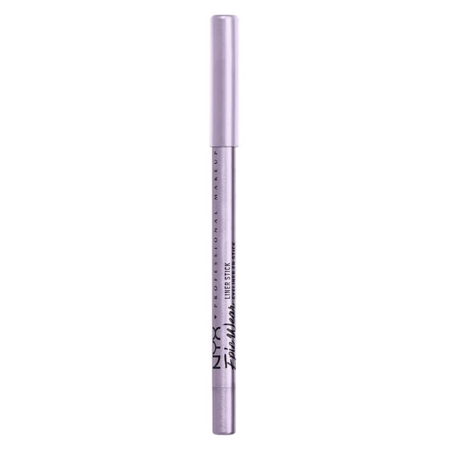 NYX PROFESSIONAL MAKEUP, Epic Wear, Liner sticks, Waterproof, Smudge proof, Easy glide application - PERIWINKLE POP (Lilac) retractable eyeliner pencil in lilac periwinkle with visible colored core and NYX label; powerfully pigmented, 36-hour waterproof, smudge-proof long-wear formula for precise upper-lash definition, graphic accents, or lower-lash shading, often used for festival or editorial eye looks.