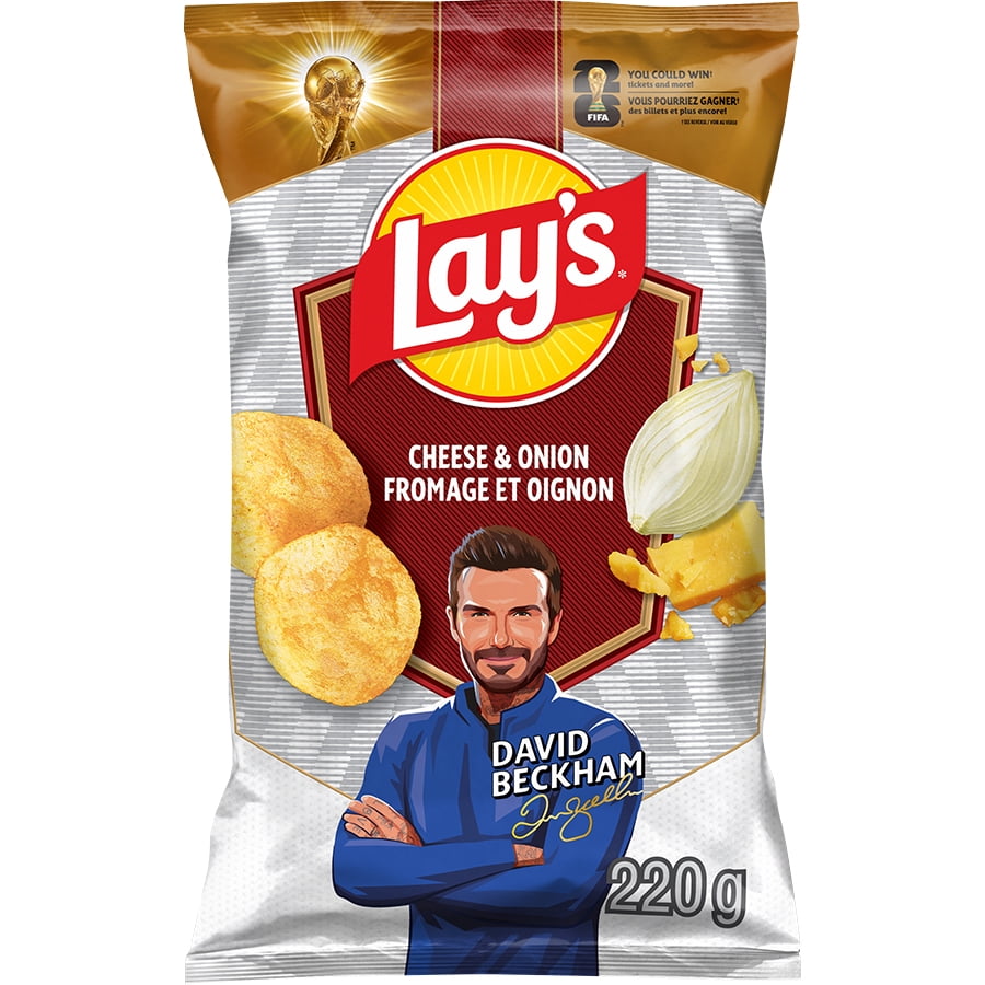 Lay's Cheese & Onion Flavoured Potato Chips.