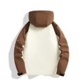 thumbnail image 4 of RXIRUCGD Manteau Veste Mode Ajustée à Capuche à Cordon avec Coutures pour Homme, Blanc, Taille : 3TG, 4 of 4