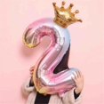 thumbnail image 3 of Birdeem Crown Number Foil Balloons Number Ballon Happy Birthday Party Decoration 32 Inch, 3 of 10