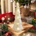 thumbnail image 4 of Lksixu Crystal Christmas Tree, Christmas Decorations 9.3" Pre-lit Tabletop Christmas Tree Figurine with LED Lights, Battery Operated Glowing Xmas Tree Night Lamp Table Centerpiece for Holiday Party, 4 of 7